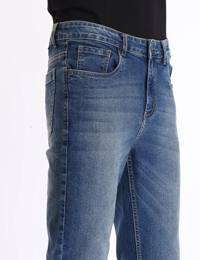 inkd Men's Regular Fit Jeans - Mid-Rise | Cotton Blend | Stretchable Fabric | Classic 5 Pocket Styling